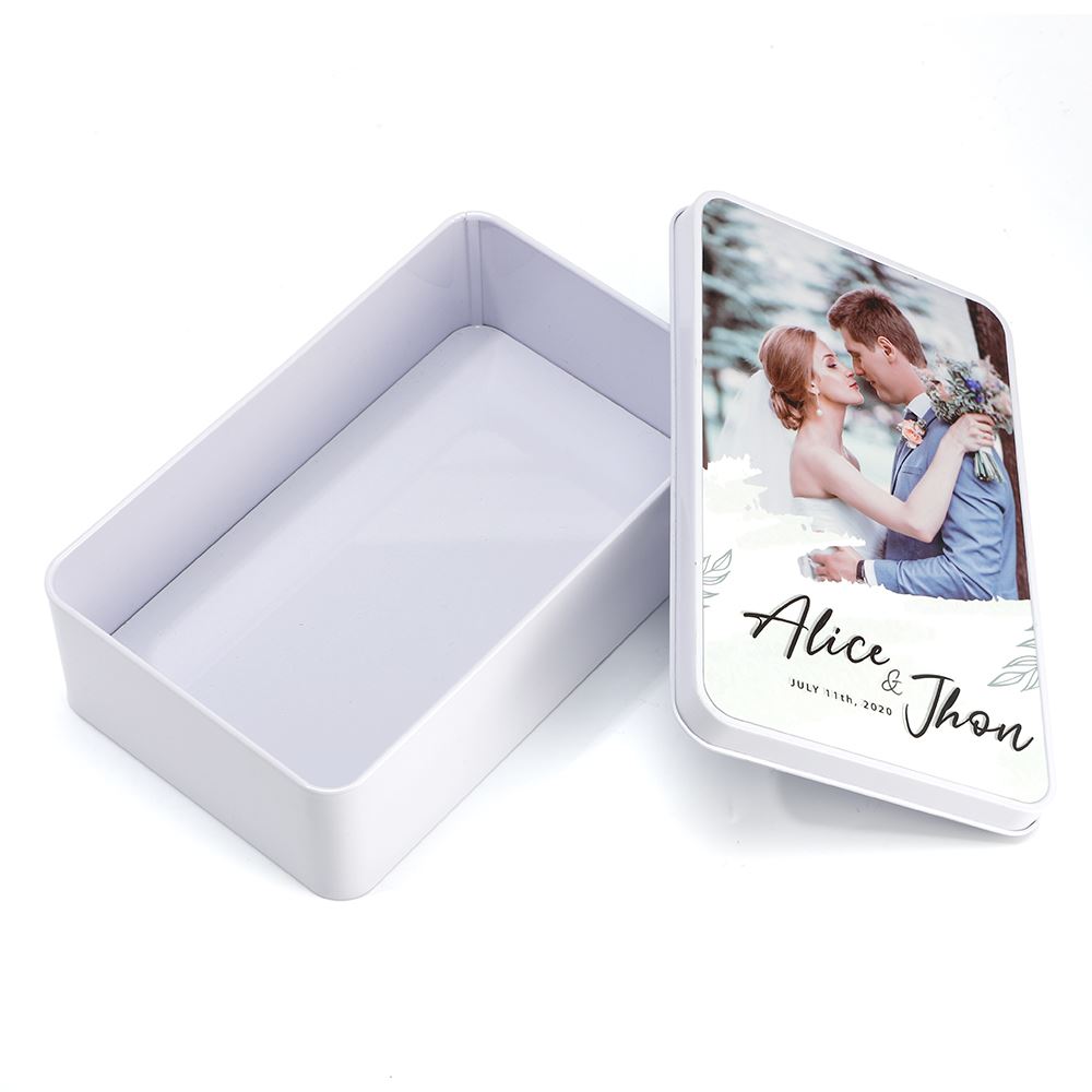 sublimation rectangle metal white tin