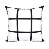 Sublimation blank Soft Black Cushion Cover with White Panels 40 x 40