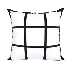 Sublimation blank Soft Black Cushion Cover with White Panels 40 x 40