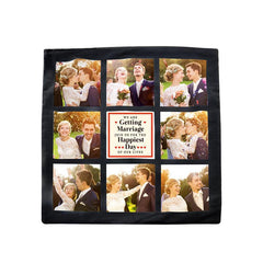 Soft Black Cushion Cover with White Panels 40 x 40 cm