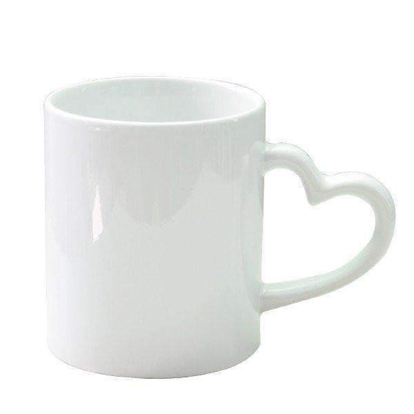 120pcs Blank Mugs for sublimation coffee cups with the heart