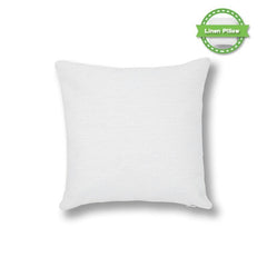 Linen Cushion Cover White 25 x 25