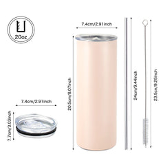 20OZ Skinny Tumbler sublimation blank flask