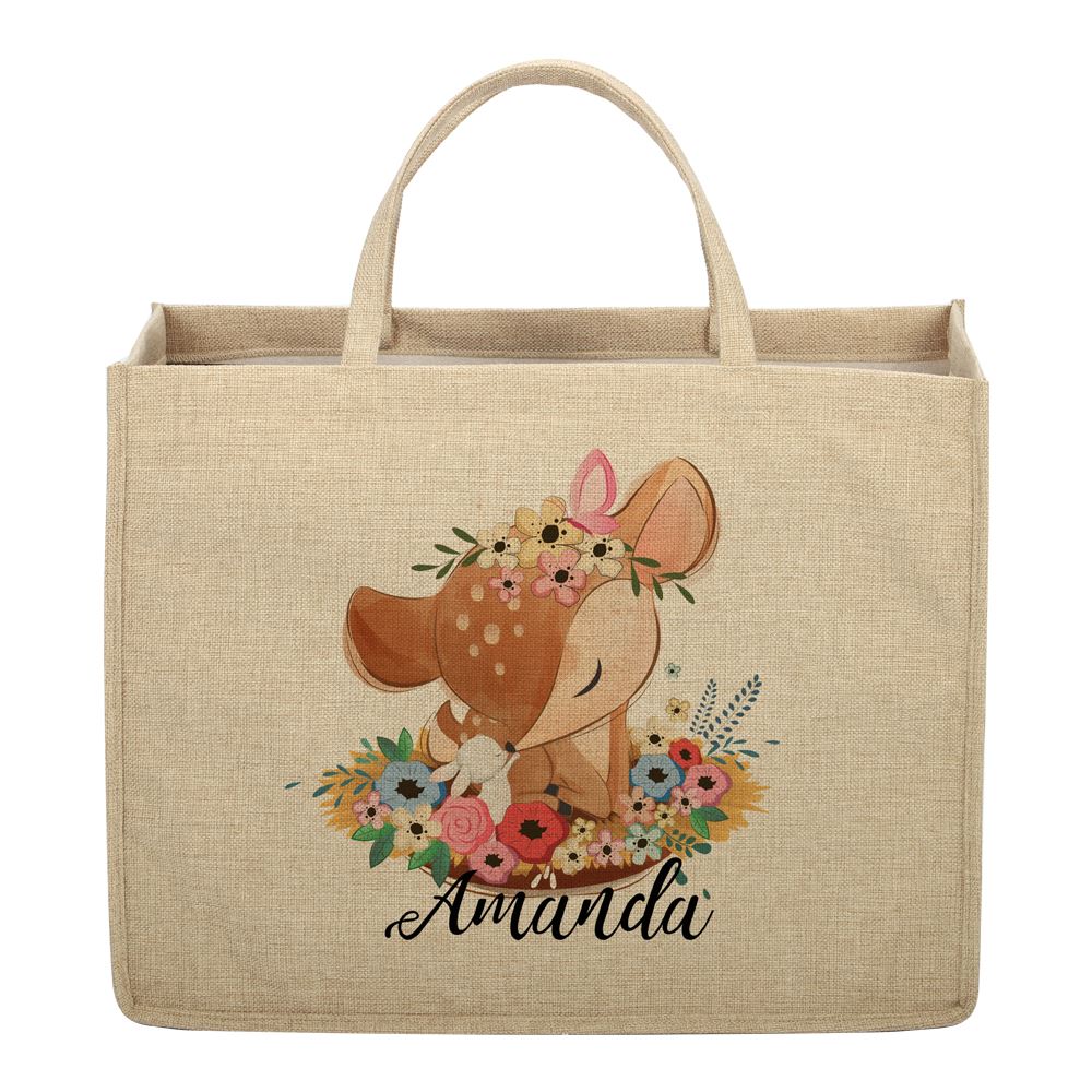 sublimation blank Linen Jute Tote Bag Natural