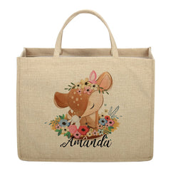 sublimation blank Linen Jute Tote Bag Natural