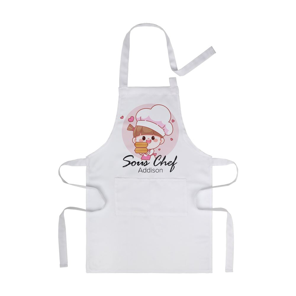 sublimation blank kids polyester apron white