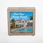 sublimation blank light brown wooden money box