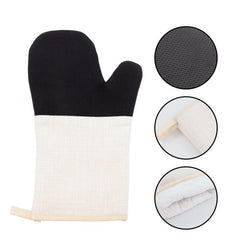 Linen Oven Glove with Rubber Patch