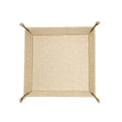 Burlap Square Snap Up Tray - Large