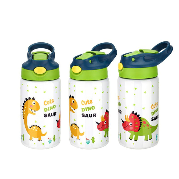 Kids 350ml polymer water bottle - Blue and Green