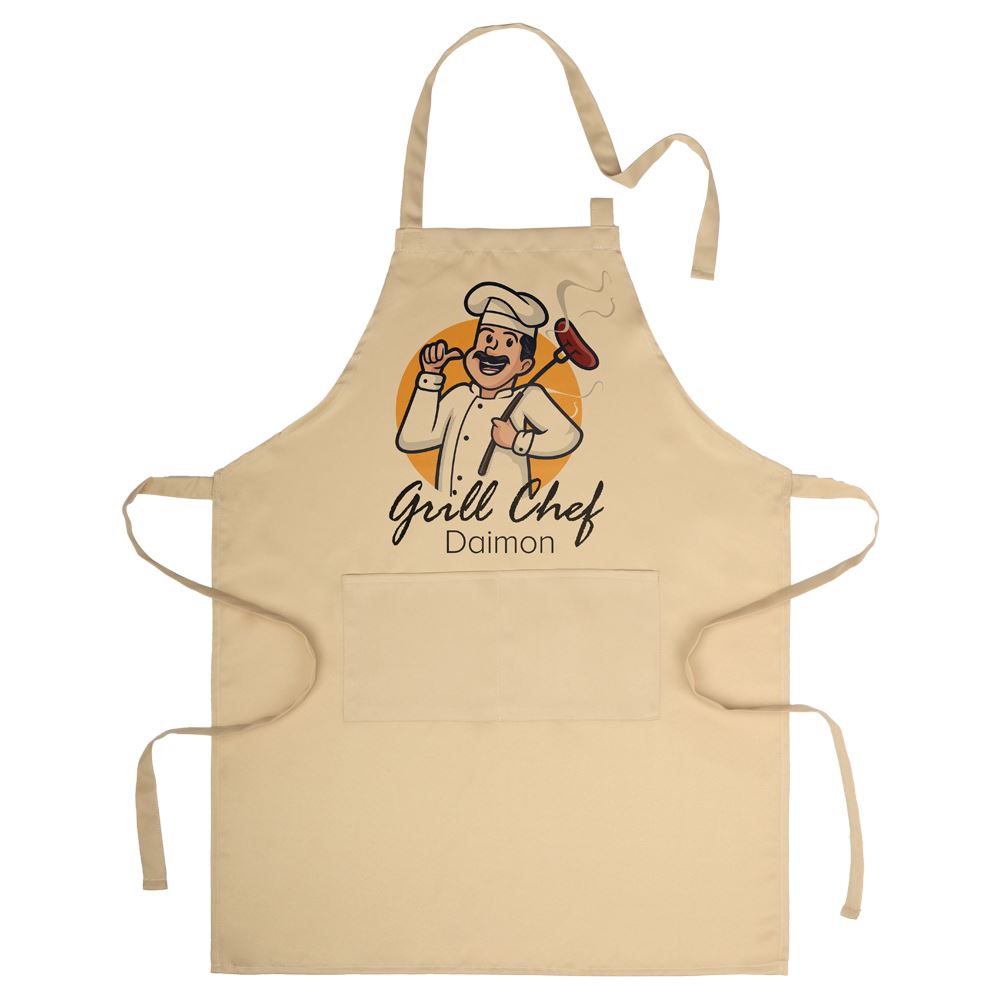 sublimation blank adults polyester apron Khaki