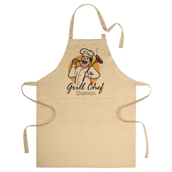 sublimation blank adults polyester apron Khaki