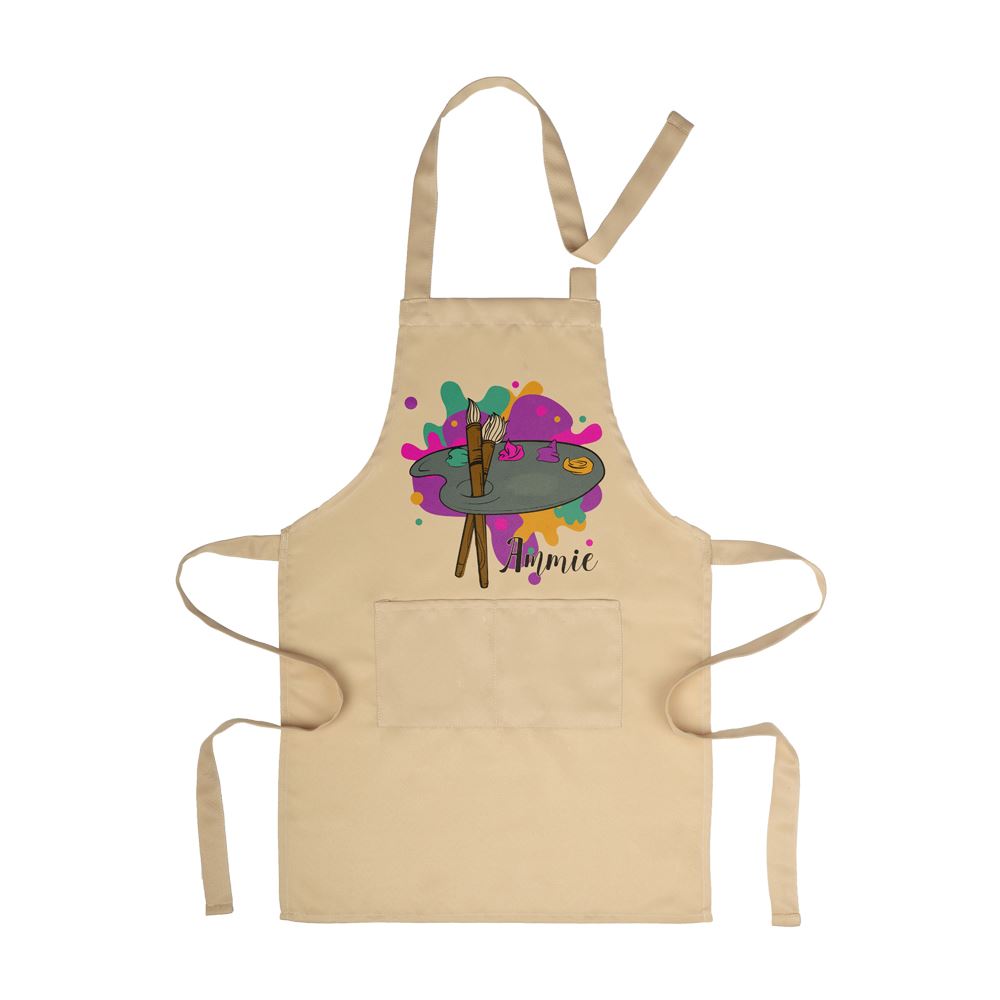 sublimation blank kids polyester apron Khaki