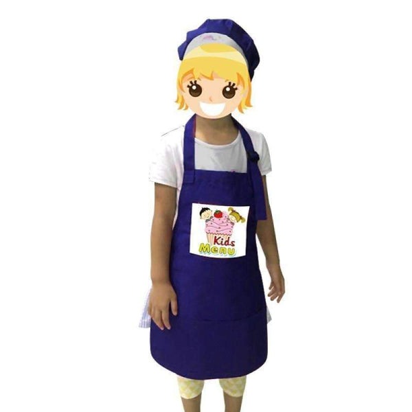 Kids Apron with hat - Blue