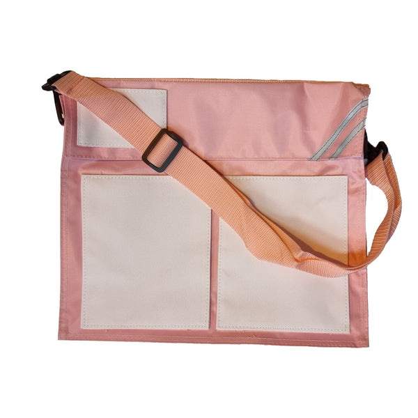 Back to school messenger book bag - pink