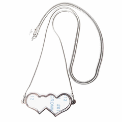 Double Love Heart Necklace sublimation blanks