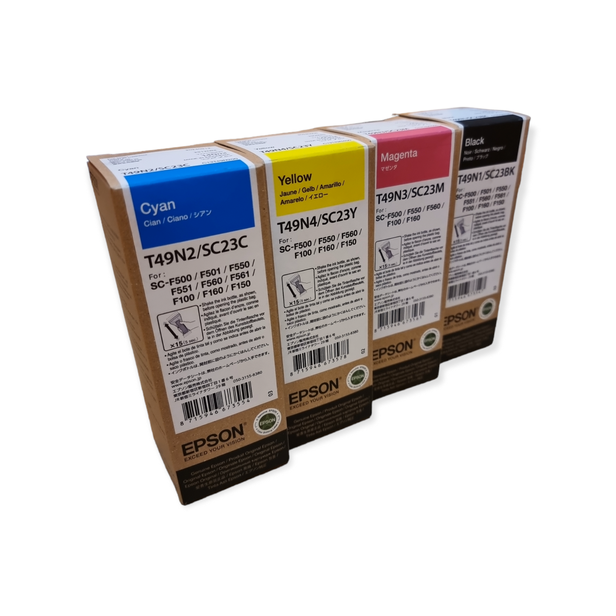 Epson SC-F100, F500 Dye Sublimation - CYMK 140ml