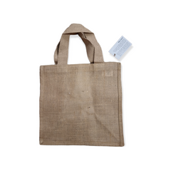 Jute & Polyester Tote Bag - 30 x 30 x 19 cm