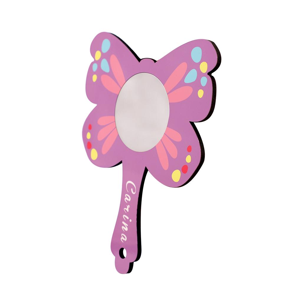 Sublimation blank kids handheld mirror butterfly