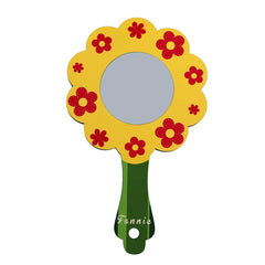 Sublimation blank kids handheld mirror flower