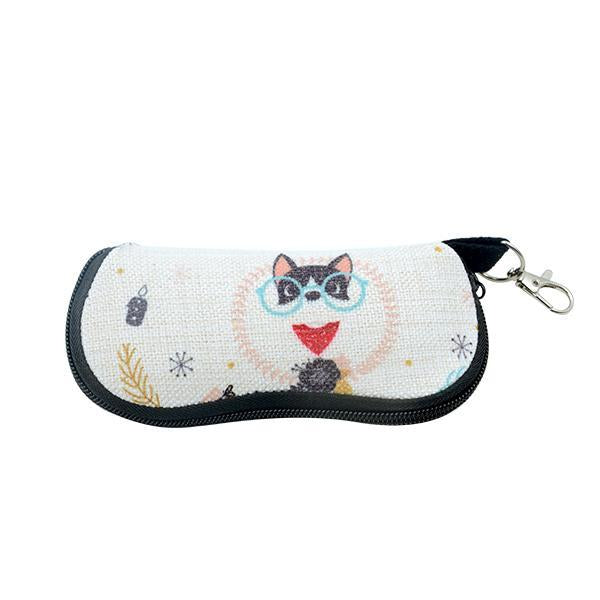 sublimation blank linen neoprene glasses pouch