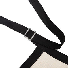 Sublimation blank apron linen with black trim