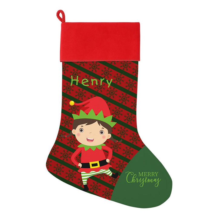 Sublimation blank charpie red christmas stocking