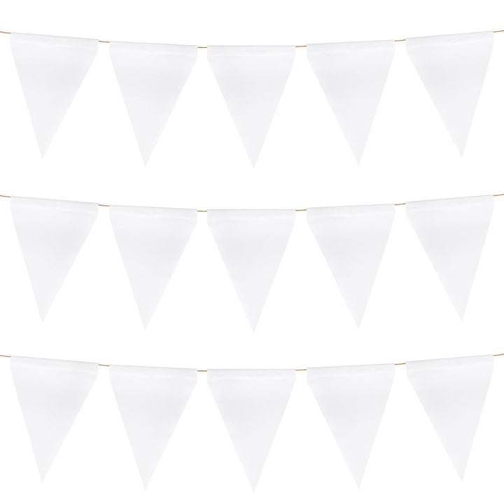 Sublimation blank white polyester triangle banner flag