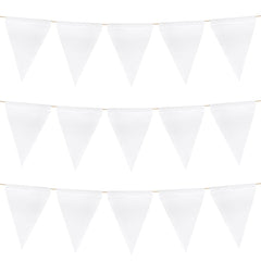 Sublimation blank white polyester triangle banner flag