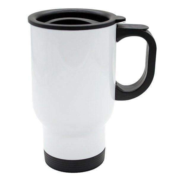 16 oz Stainless Steel Thermal Travel Mug- White – Blank Sublimation Mugs