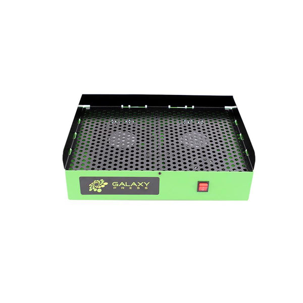 Green Galaxy mug press cooling station for sublimation blanks with power switch