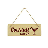 Natural MDF Rectangle door plaque