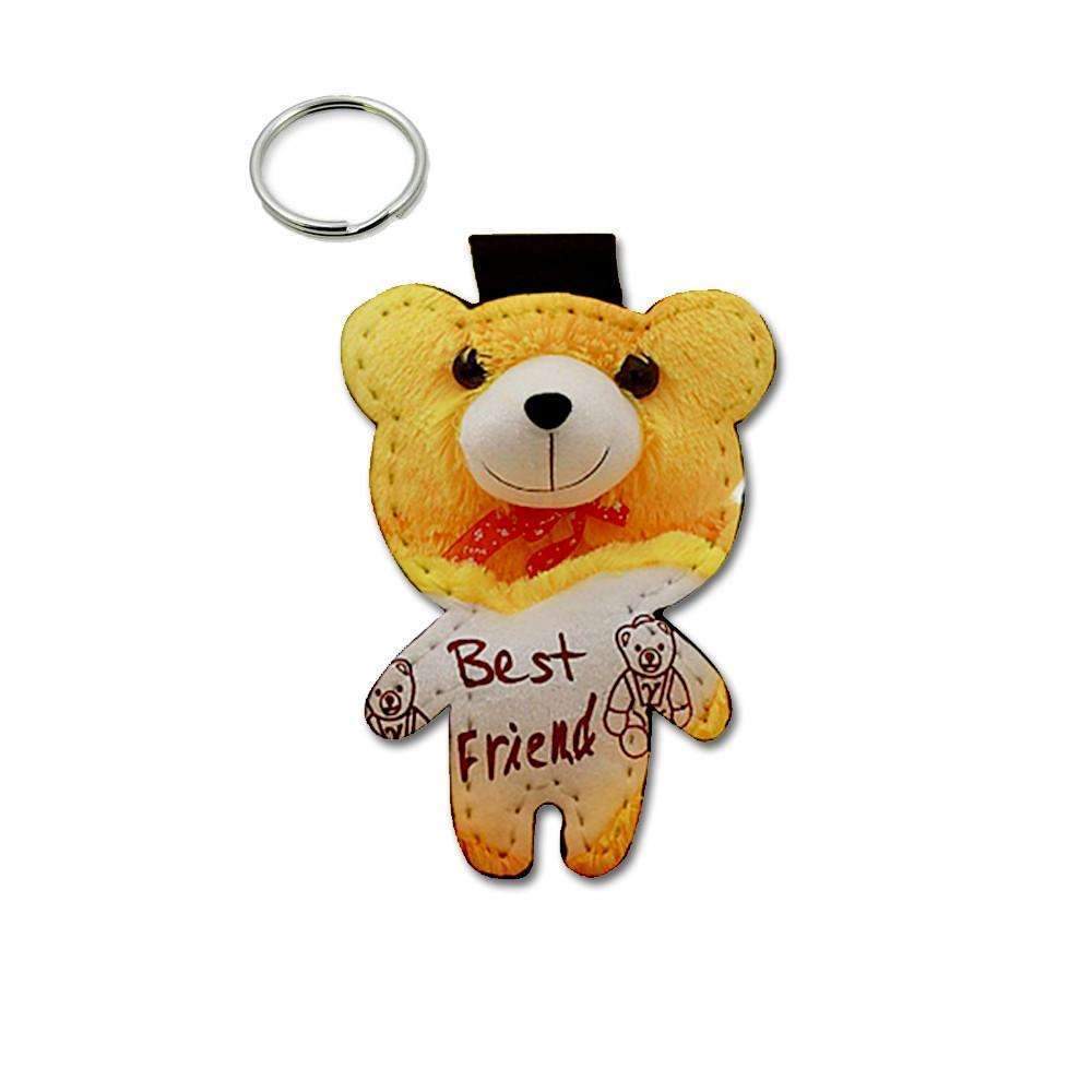 Sublimation blank Bear - PU Leather Keyring