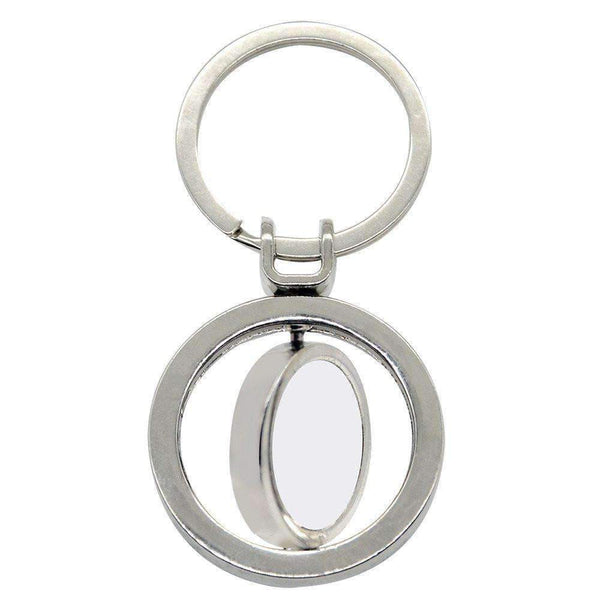 Sublimation blank Double spinning round metal keyring