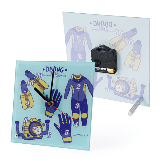 sublimation 31 cm Glass clock square