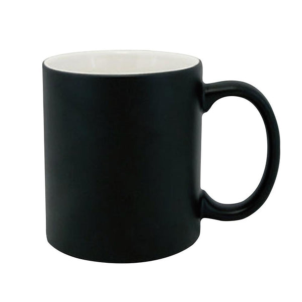 Black matte sublimation blank color changing mug for laser engraving
