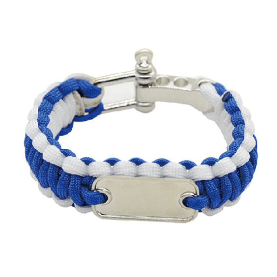 sublimation blank paracord bracelet blue