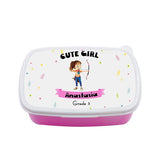 sublimation blank plastic lunch box pink
