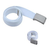 sublimation blank white belt silver buckle