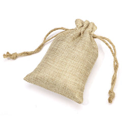 sublimation blank Faux Burlap Drawstring Bag subliblanks