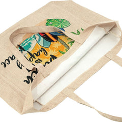 sublimation blank Faux Burlap Tote Bag subliblanks