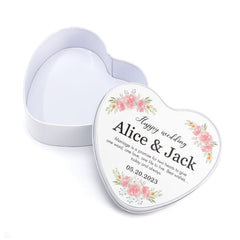 sublimation blank Love Heart Metal Tin - White - subliblanks