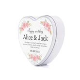 sublimation blank Love Heart Metal Tin - White - subliblanks