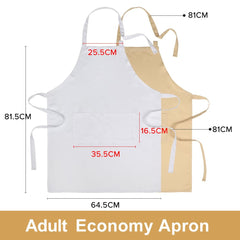 sublimation blank adults polyester apron white