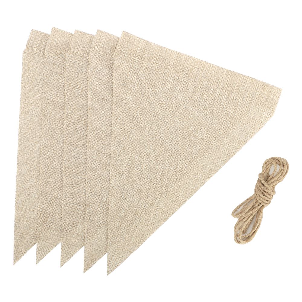 sublimation blank burlap triangle banner flag