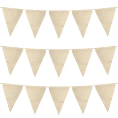 sublimation blank burlap triangle banner flag