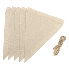 sublimation blank burlap triangle banner flag