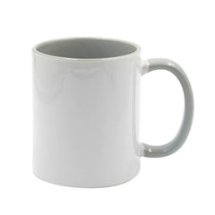 sublimation blank dino coating ceramic grey coloured inner and handle mug