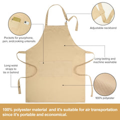 sublimation blank kids polyester apron Khaki