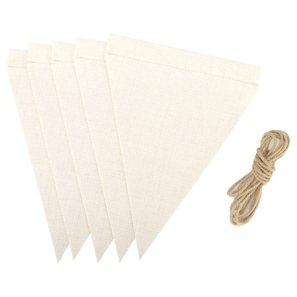 sublimation blank linen triangle banner flag